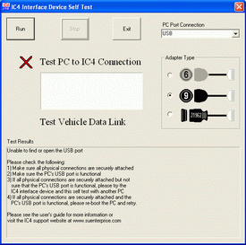 IC4 Self Test Unable to Open USB Port